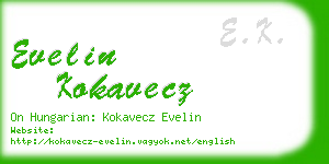 evelin kokavecz business card